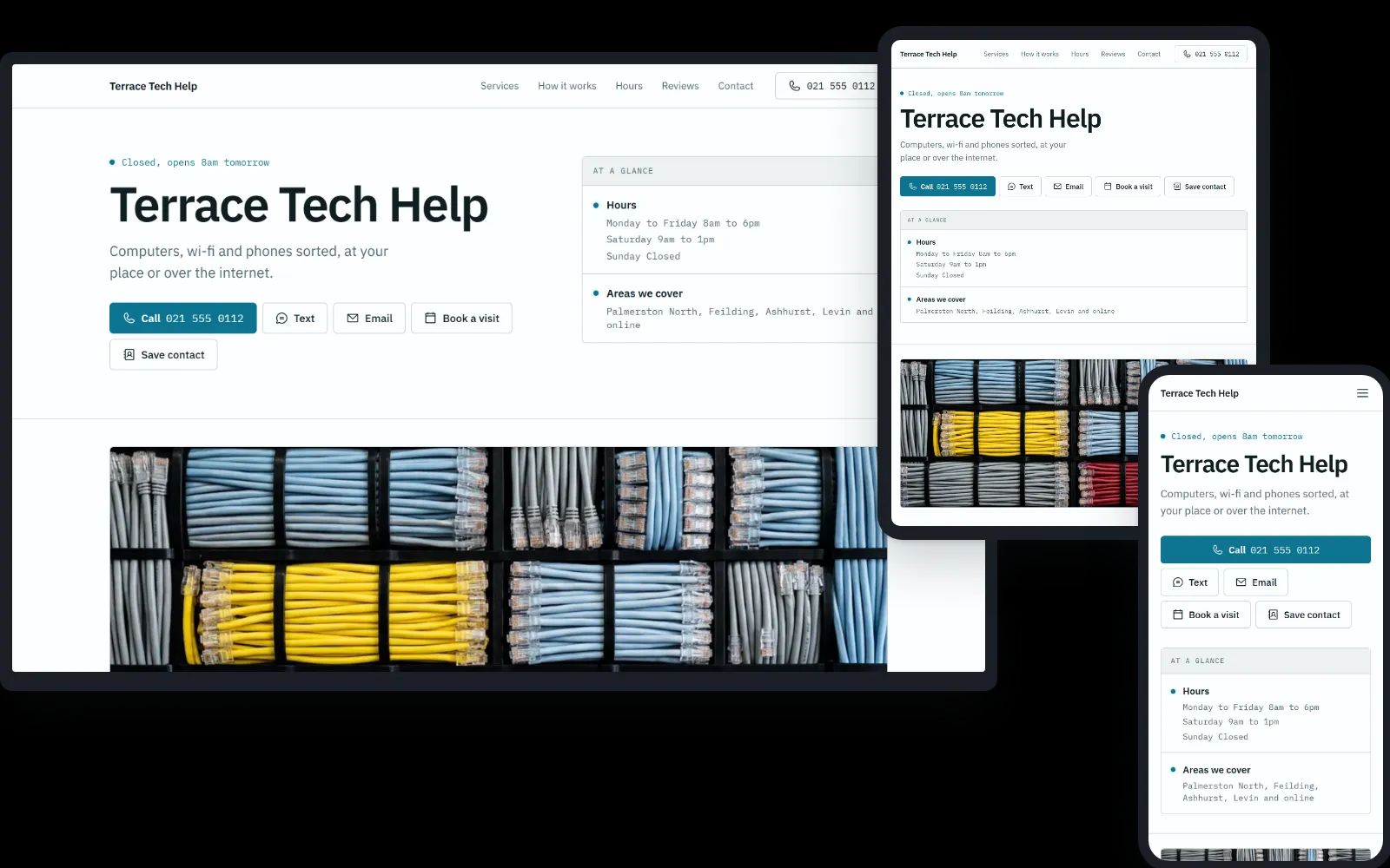 Status on a desktop, a tablet and a phone: computer help in Palmerston North